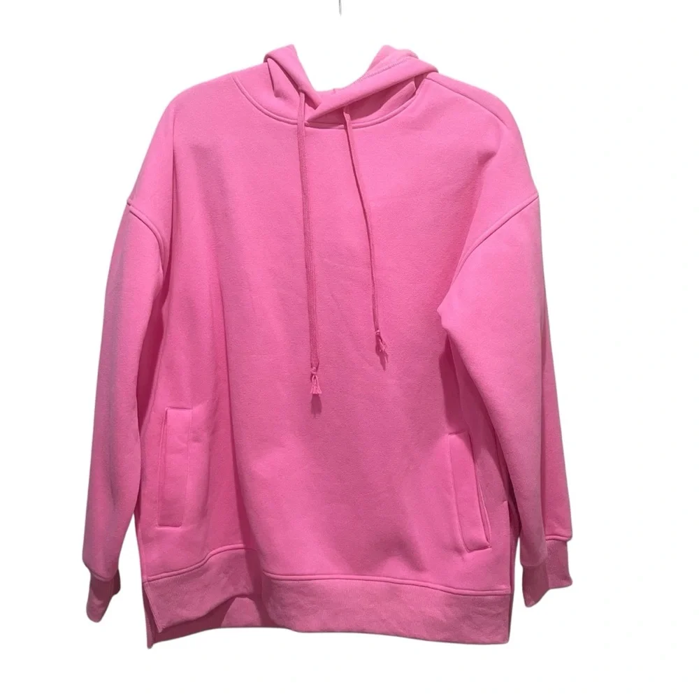 Saltywave Hoodie Pink Womens Size Medium Pullover Drawstring Kangaroo Pocket - Picture 1 of 7